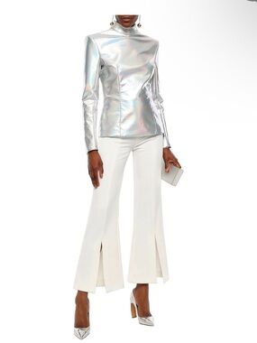 Balmain Iridescent Silver Women's Blouse